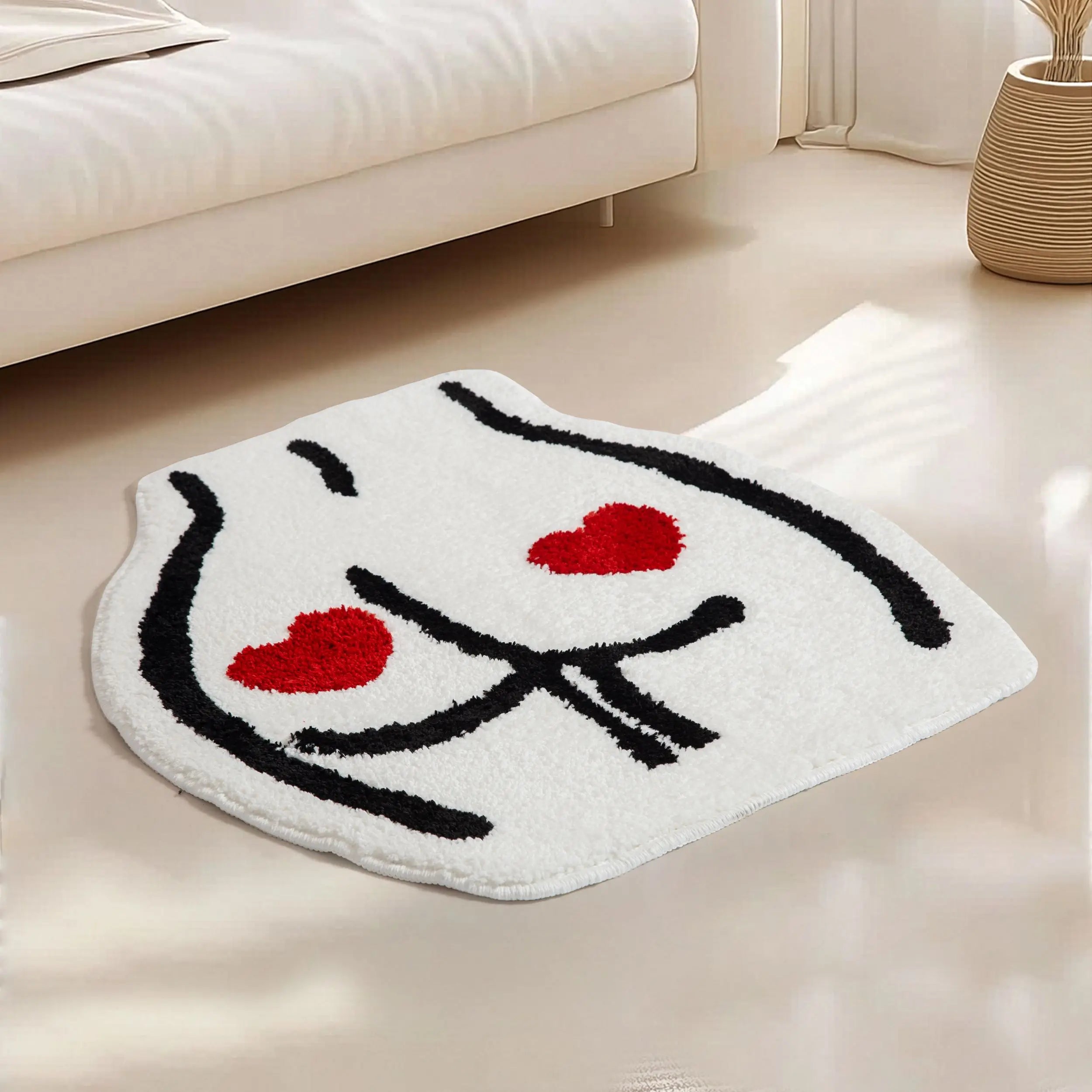 Heart Butt Shaped Tufted Rug