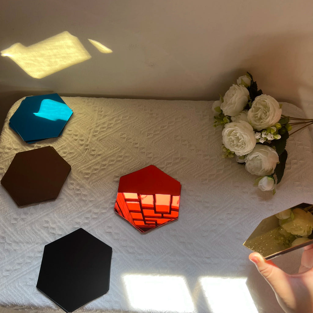 Hexagon 3D Mirror Wall Stickers