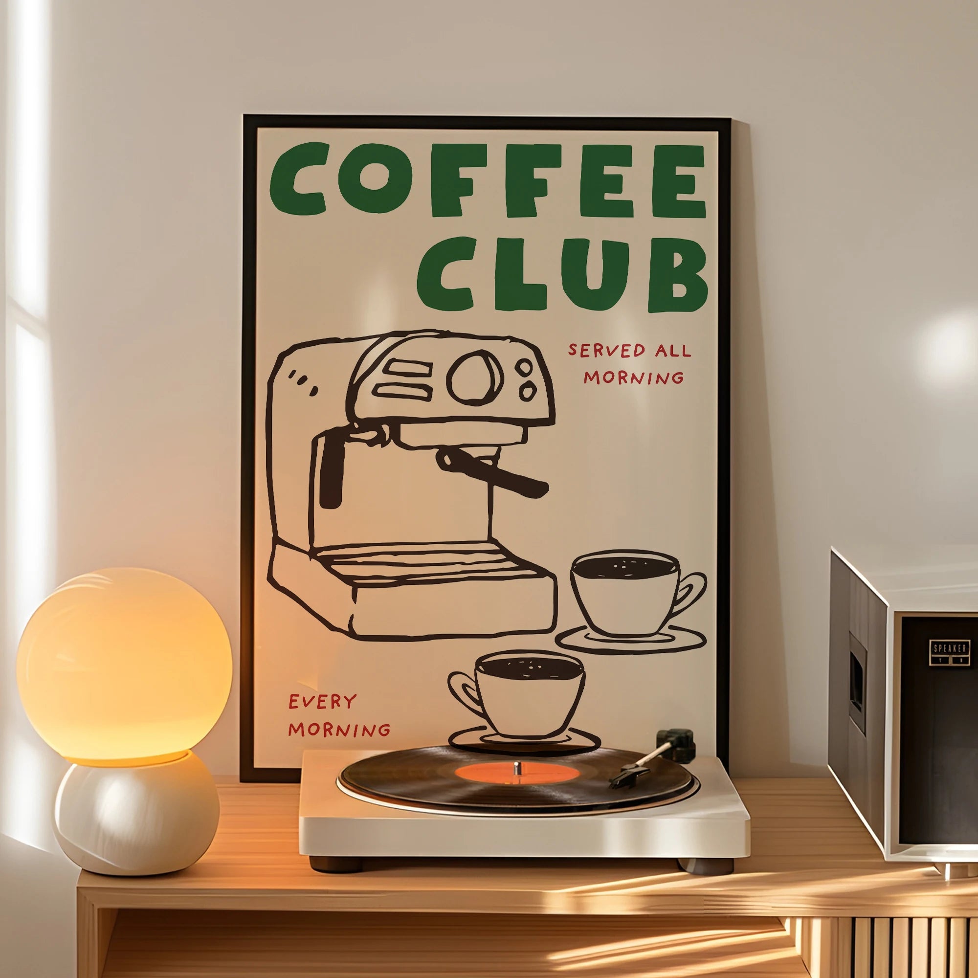 Coffee Club Vintage Print