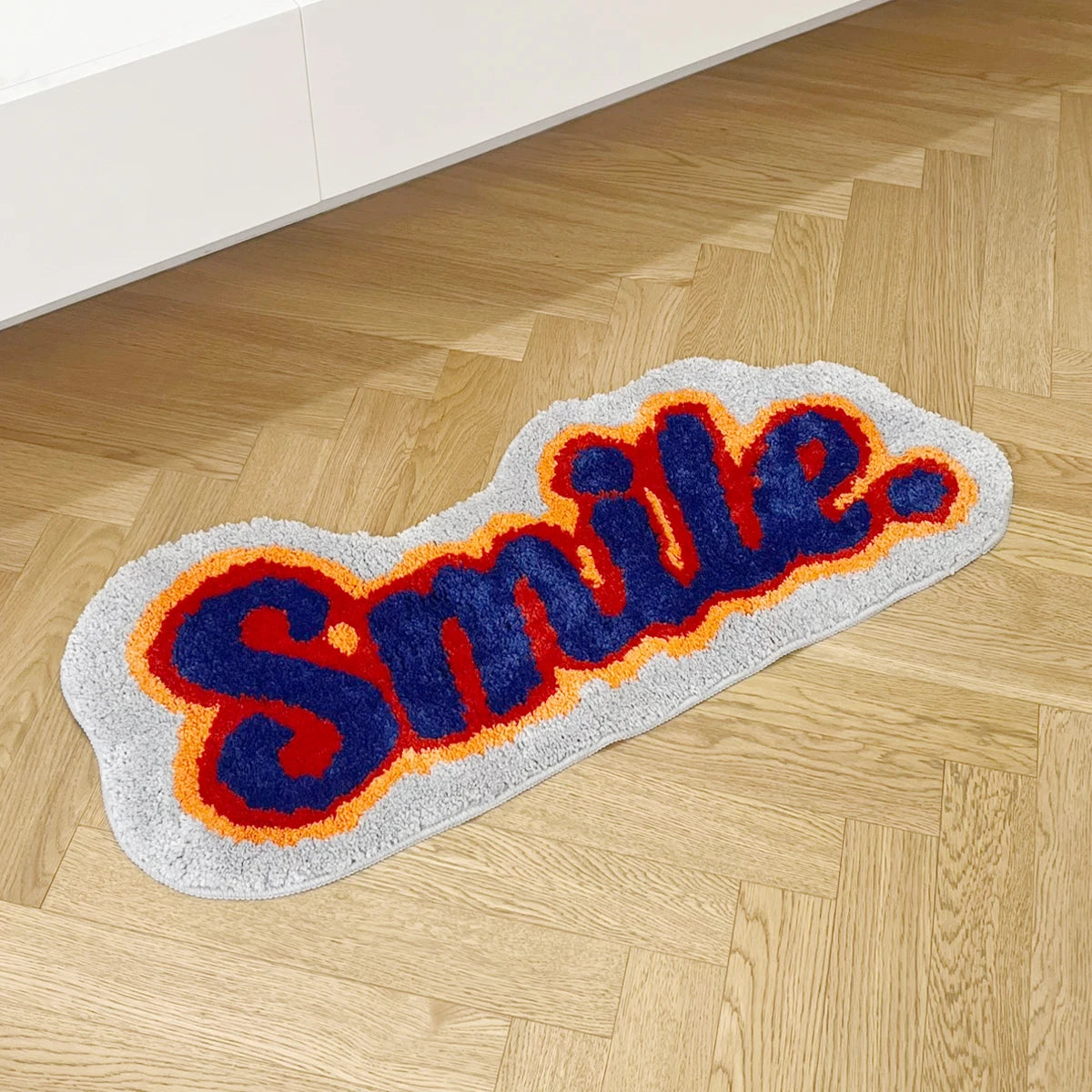 Smile Letter Flocking Rug