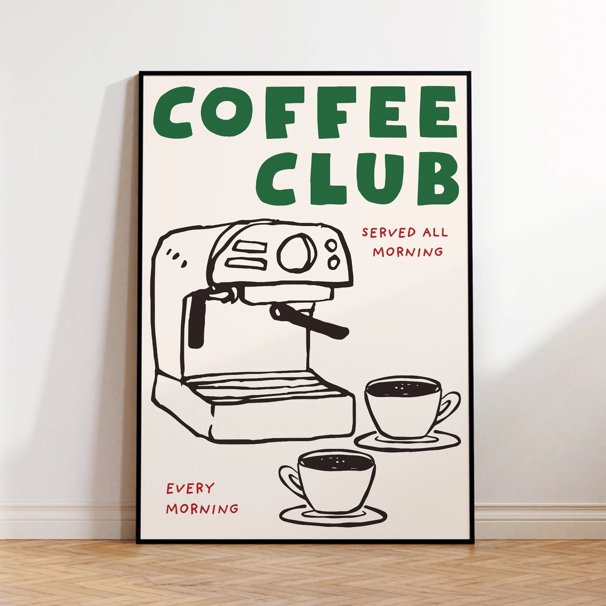 Coffee Club Vintage Print
