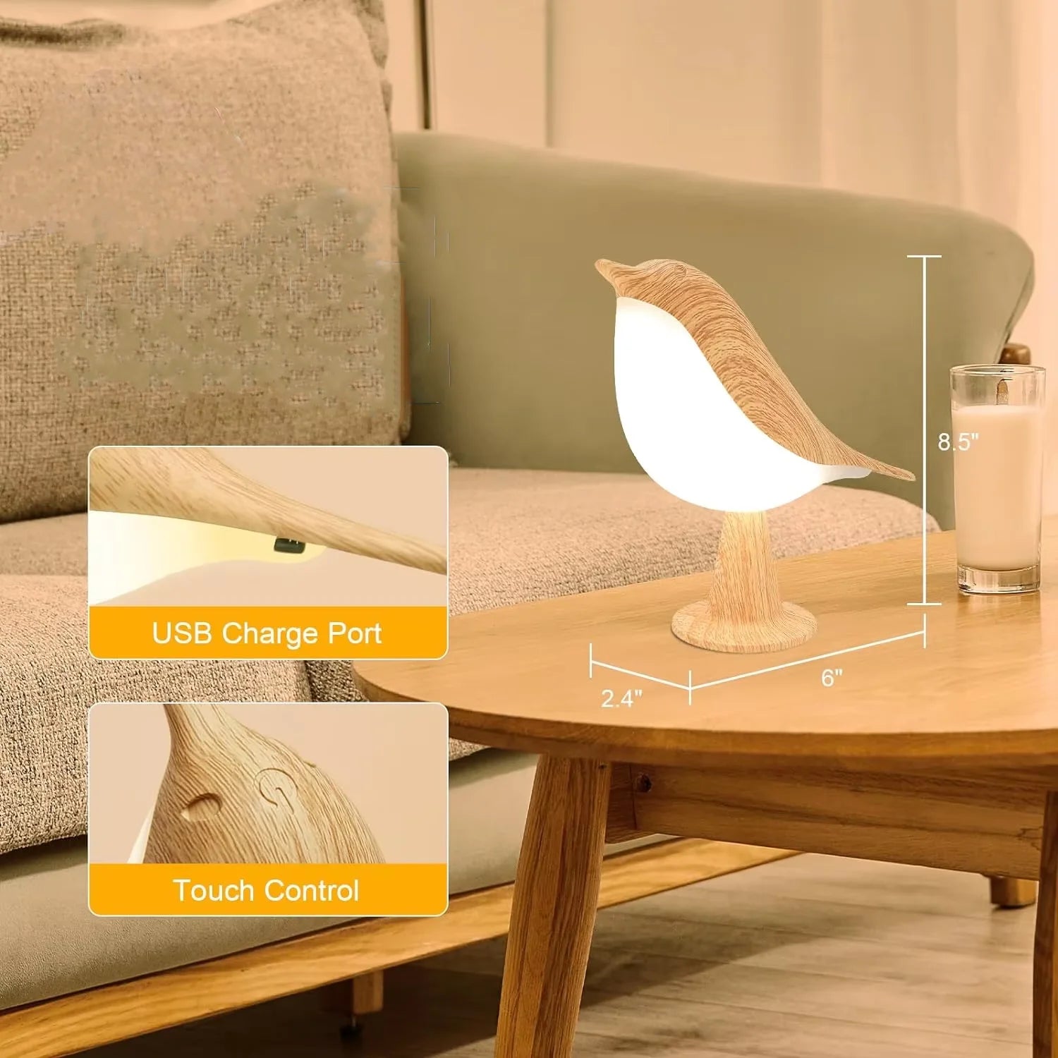 Touch Control Bird Lamp