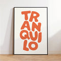 Boho "Tranquilo" Orange Art Print