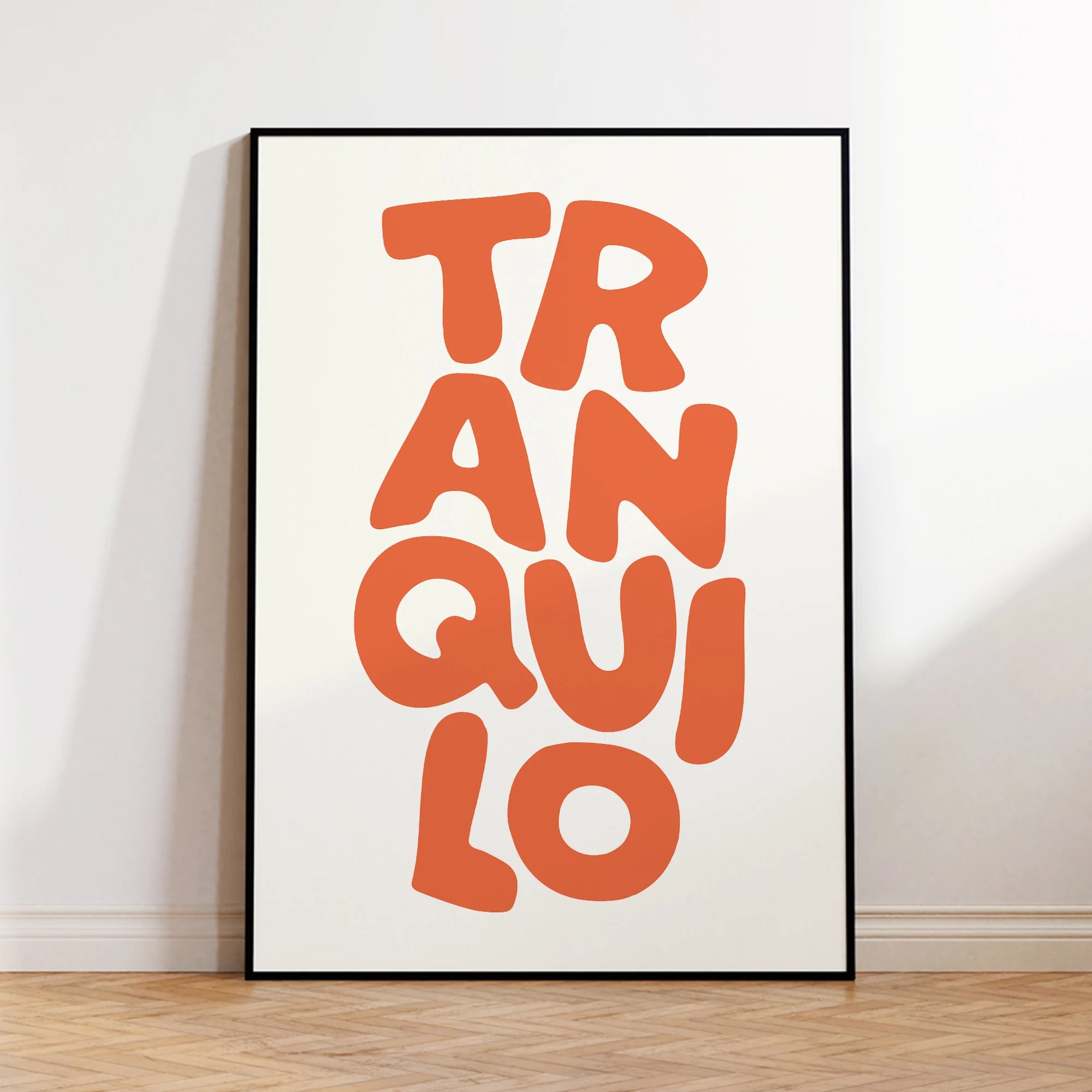 Boho "Tranquilo" Orange Art Print
