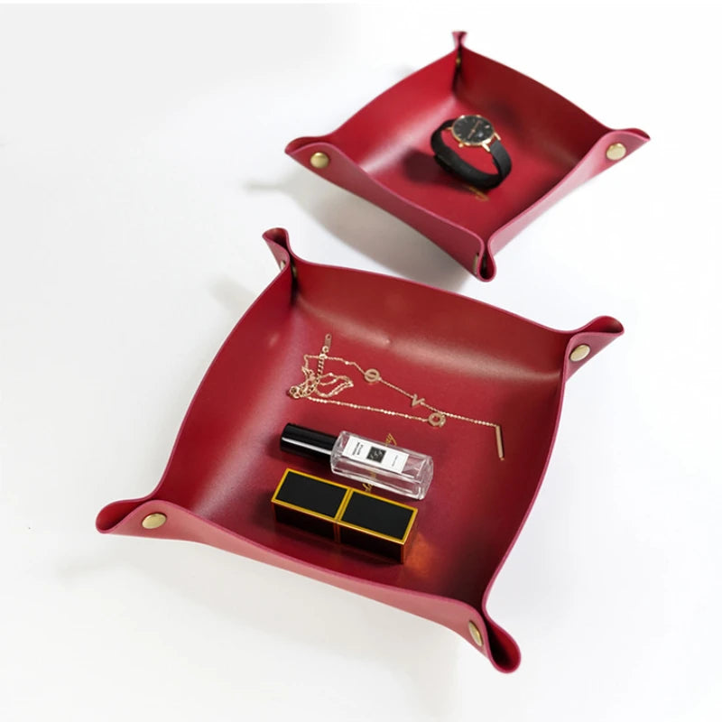 PVC Leather Storage Tray