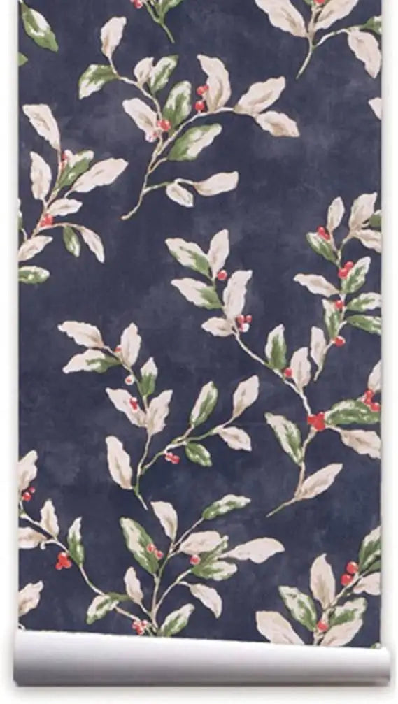 Vintage Botanical Leaf Peel & Stick Wallpaper