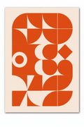 Modern Orange Geometric Art Print