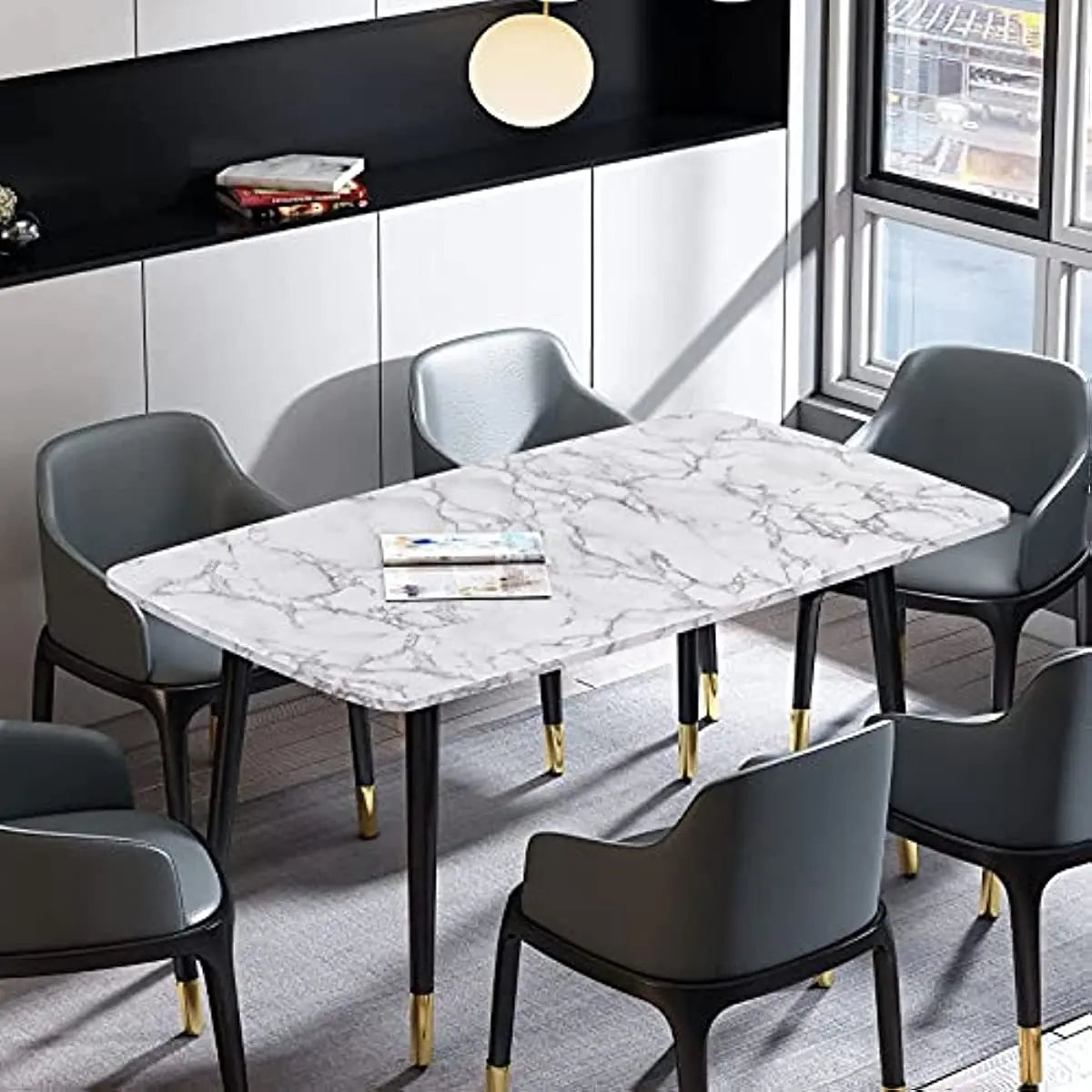 White Grey Marble Peel & Stick Contact Paper