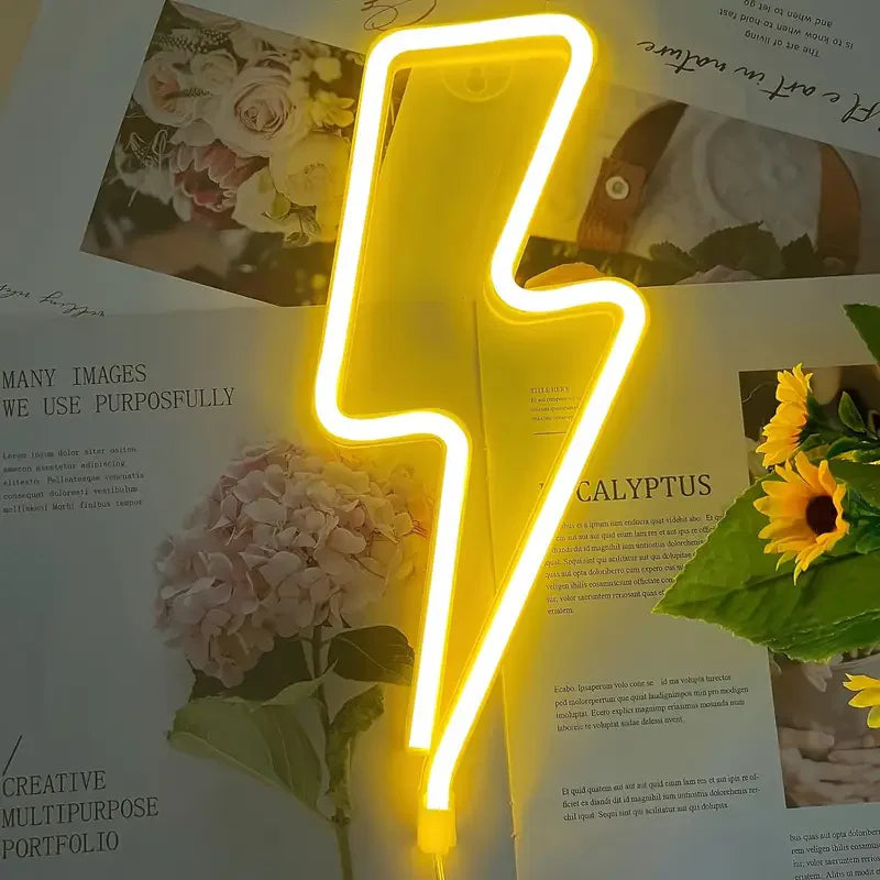 Lightning Bolt LED Neon Sign