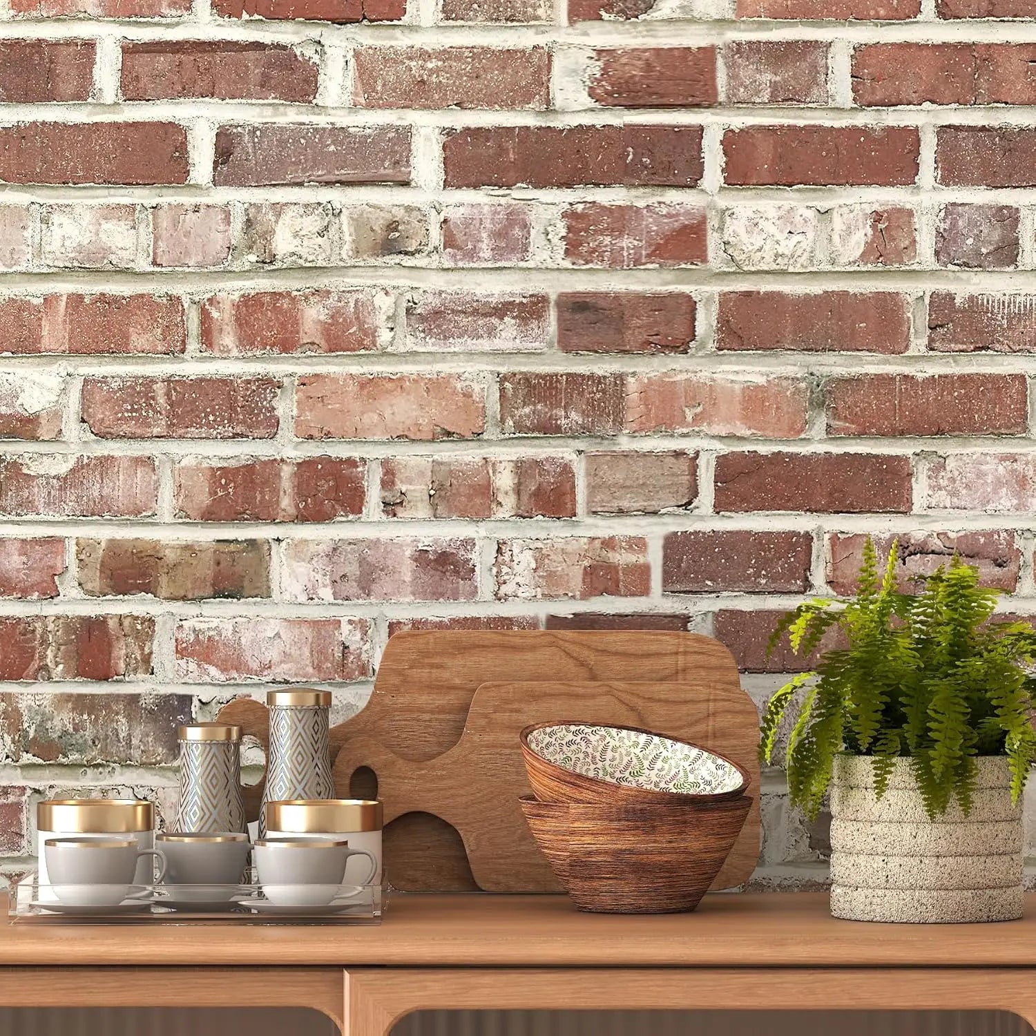 Red Brick Peel & Stick Wallpaper