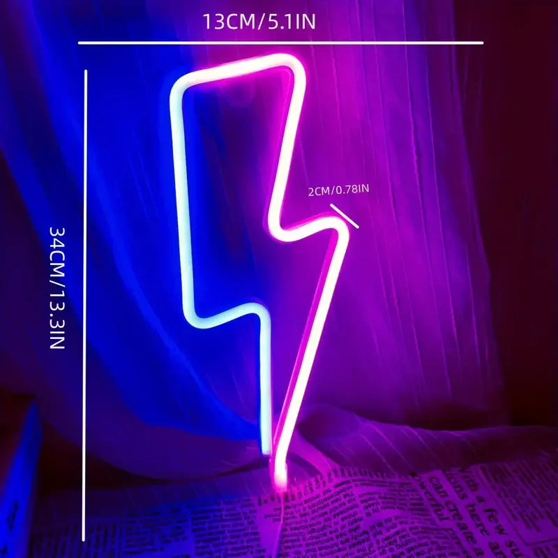 Lightning Bolt LED Neon Sign