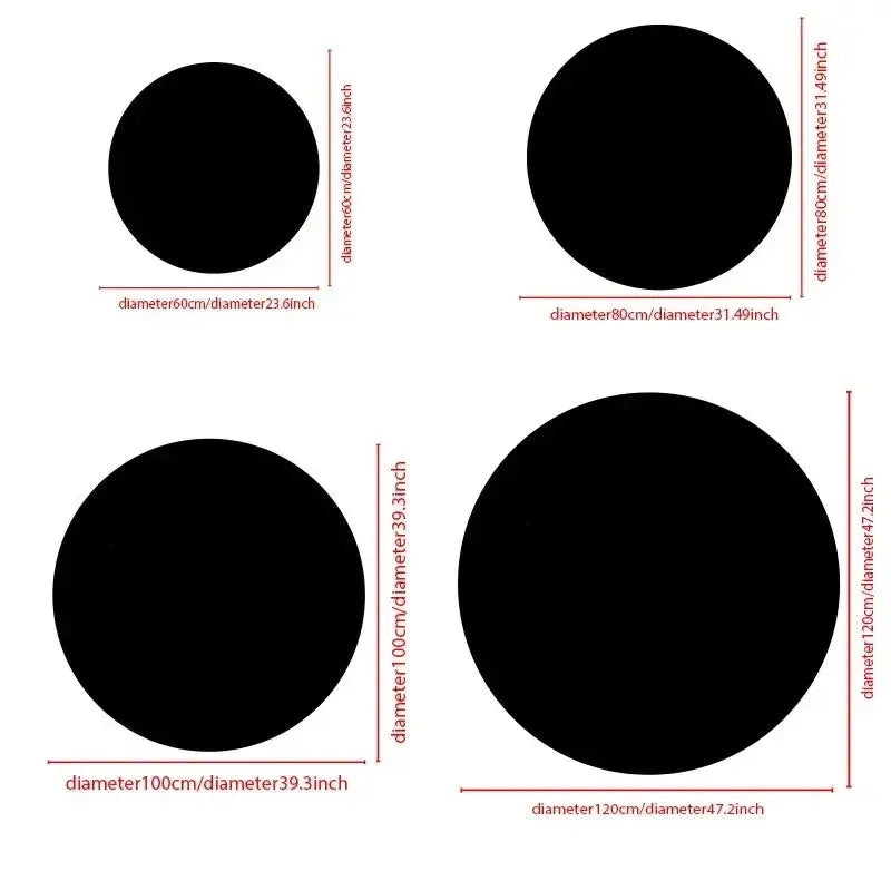 Black 8-Ball Pool Round Rug