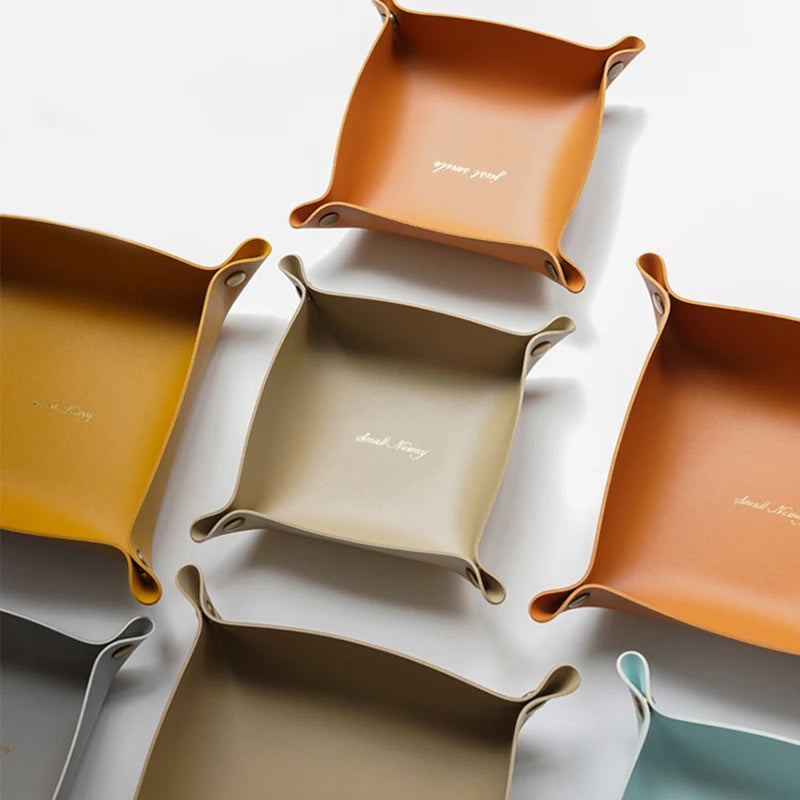 PVC Leather Storage Tray