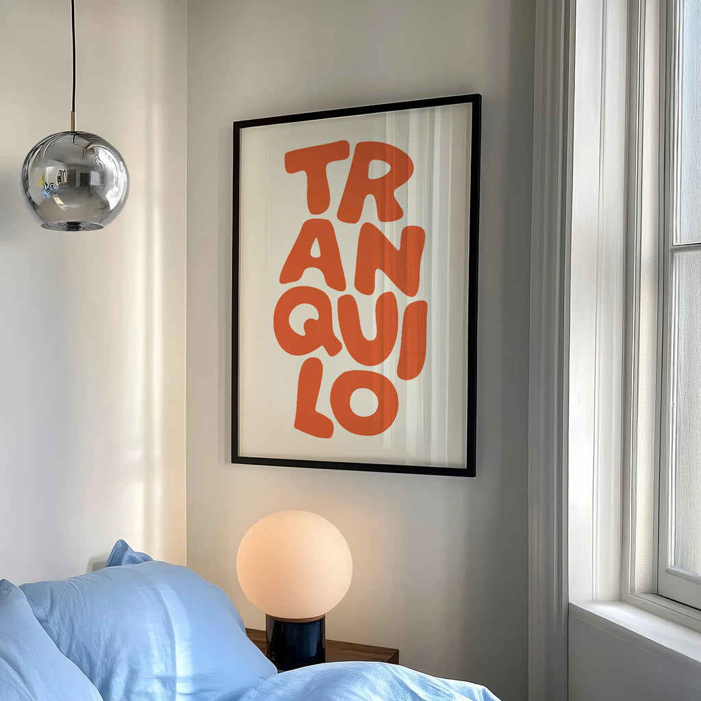 Boho "Tranquilo" Orange Art Print