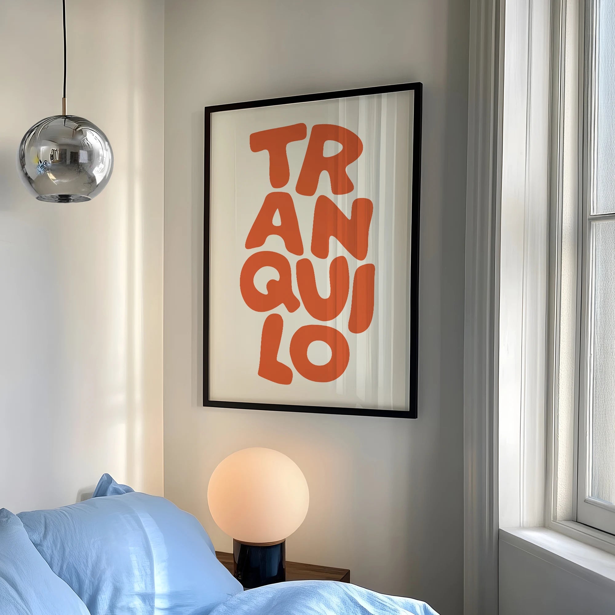 Boho "Tranquilo" Orange Art Print