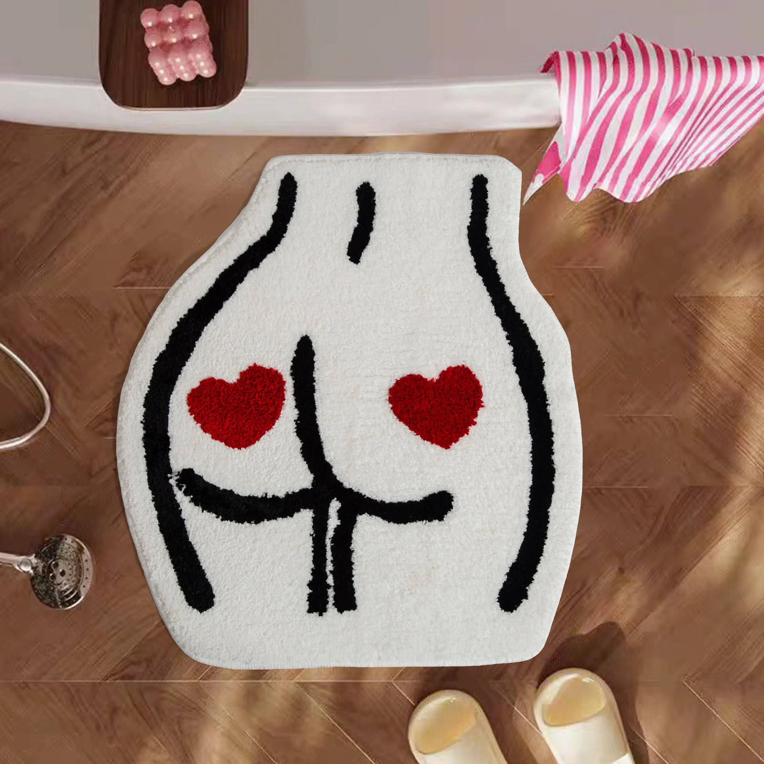 Heart Butt Shaped Tufted Rug