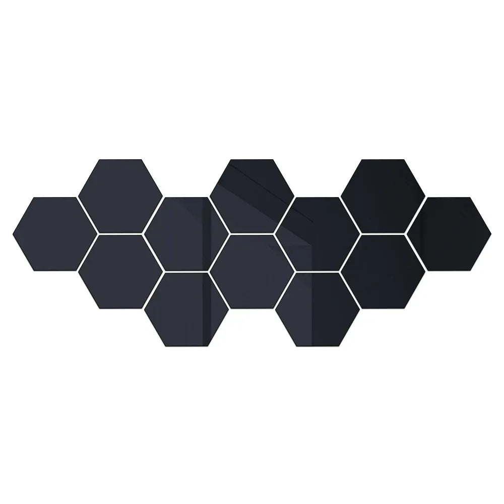 Hexagon 3D Mirror Wall Stickers