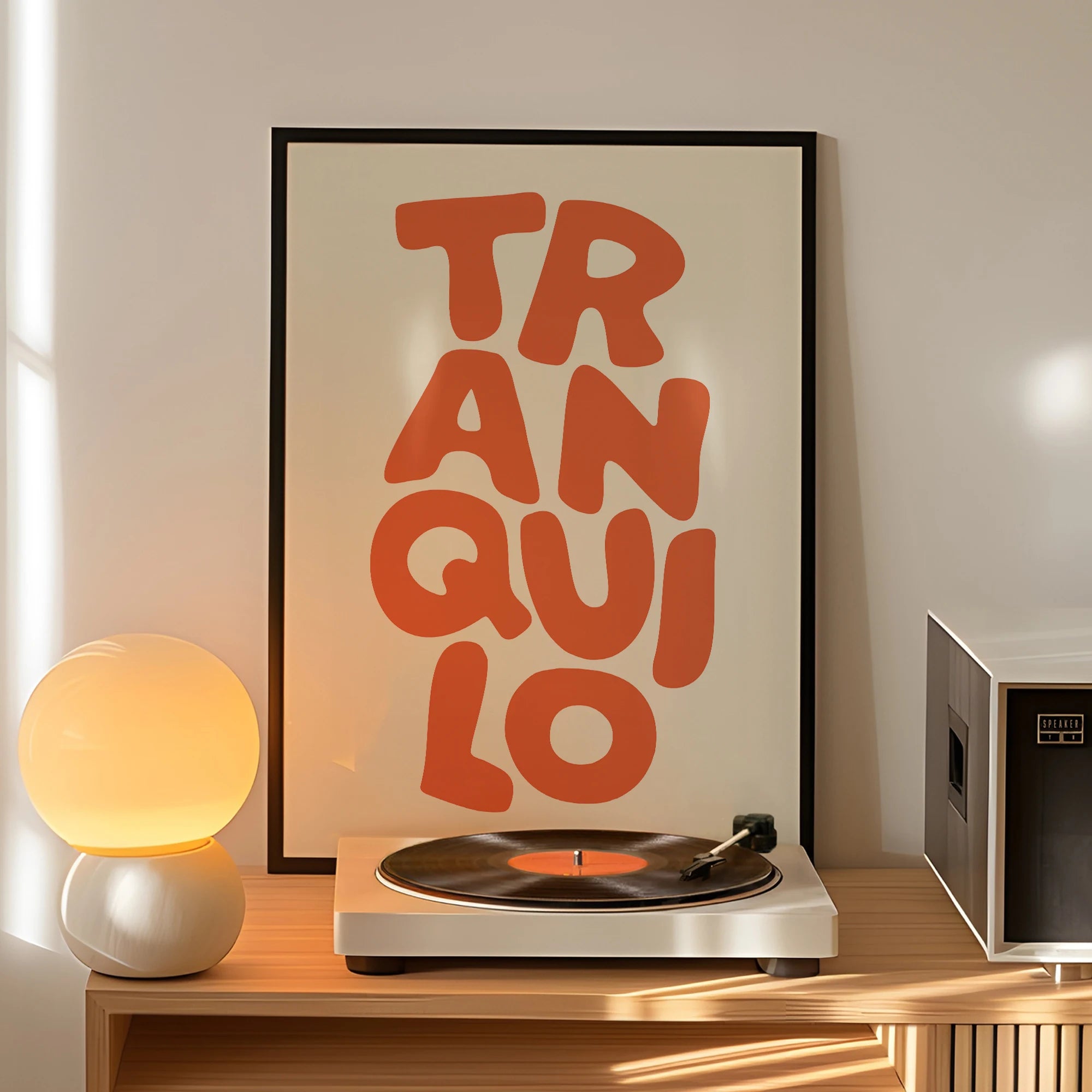 Boho "Tranquilo" Orange Art Print