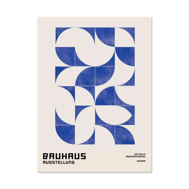 Blue Bauhaus Art Print