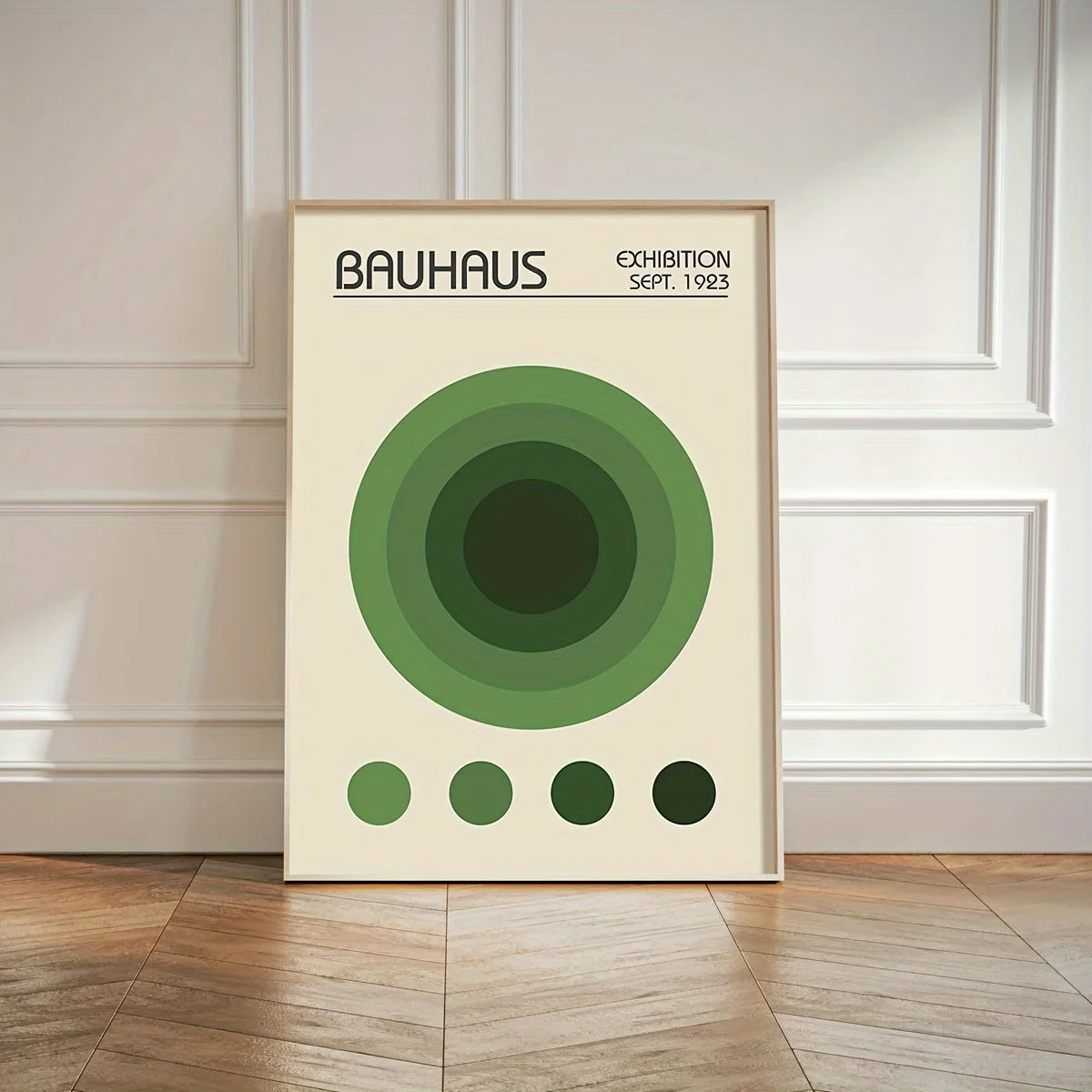 Green Bauhaus Geometric Art Prints
