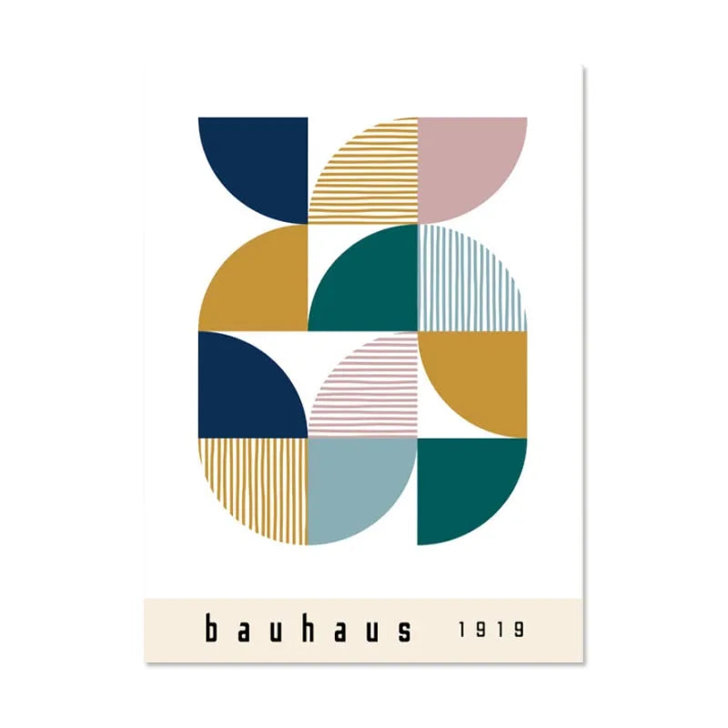 Cool Color Bauhaus Art Print