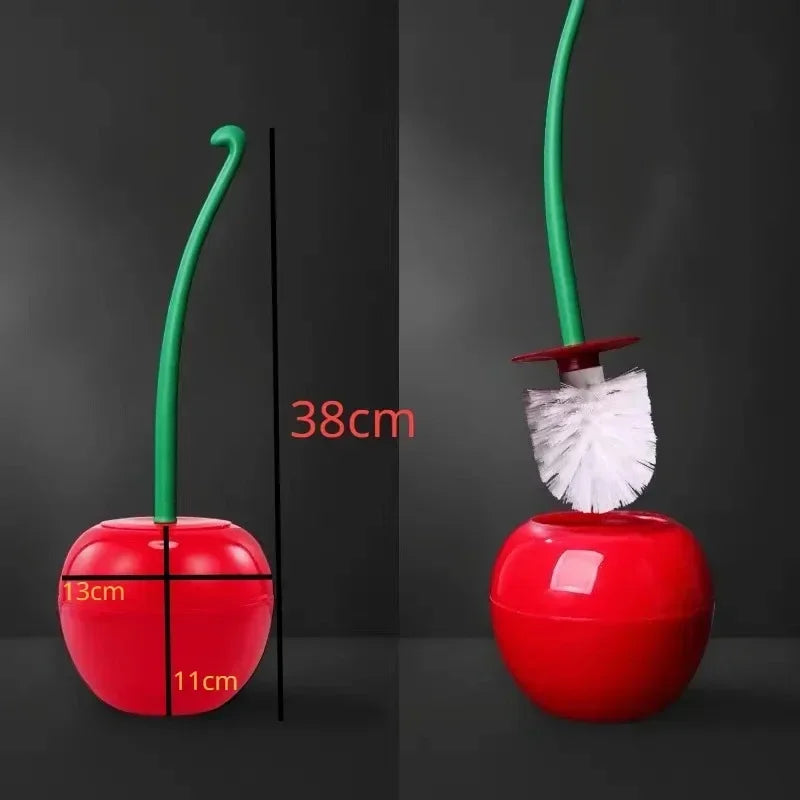 Cherry-Shaped Toilet Brush & Holder Set