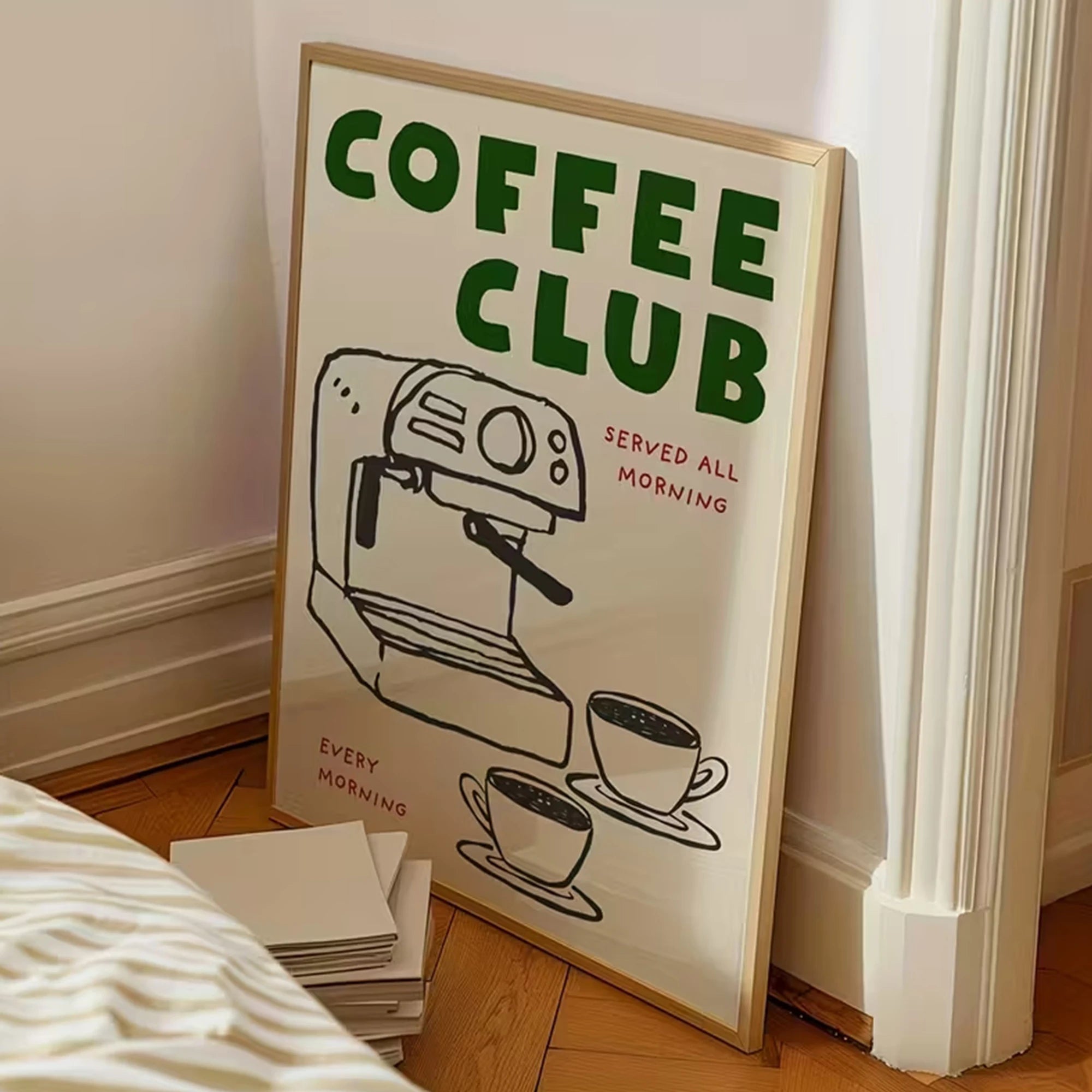 Coffee Club Vintage Print