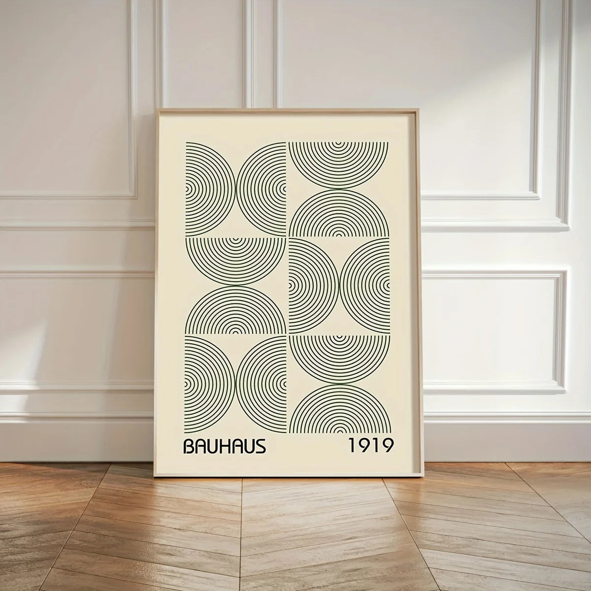 Green Bauhaus Geometric Art Prints