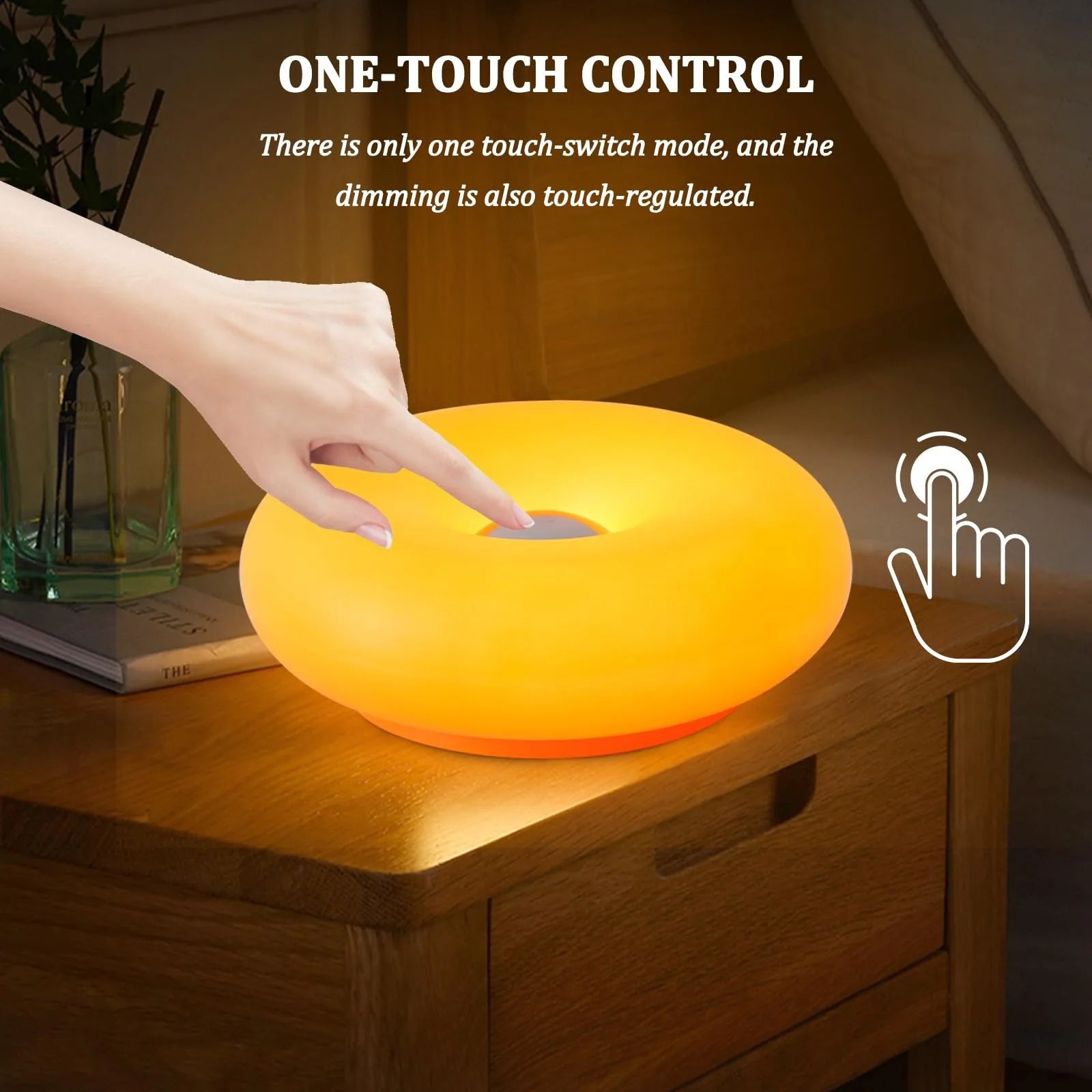 Doughnut Lamp - Orange