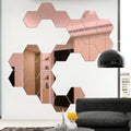 Hexagon 3D Mirror Wall Stickers