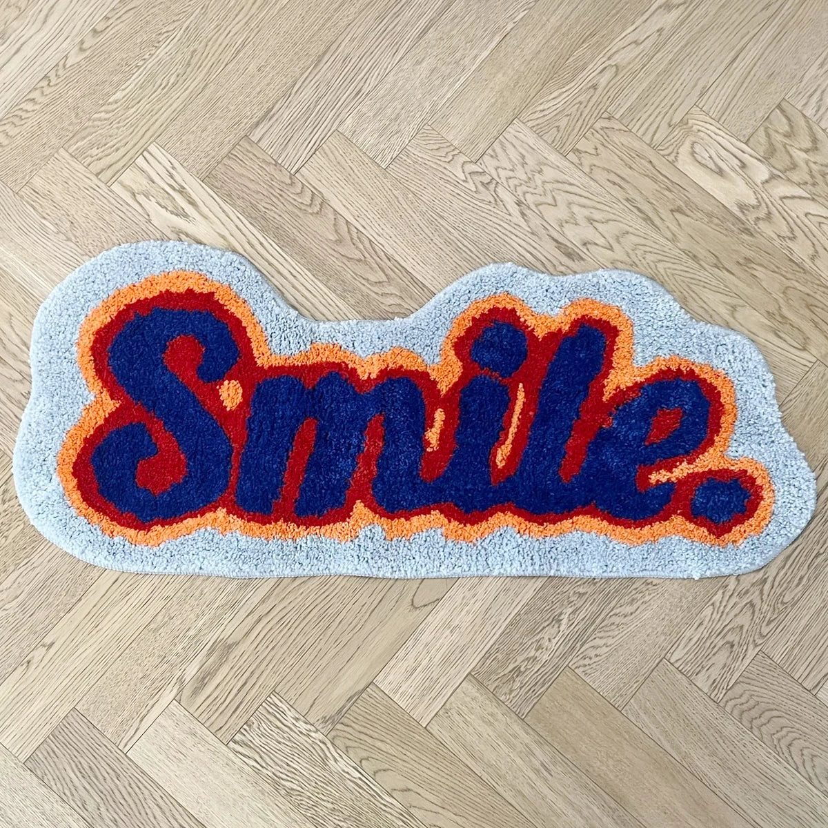 Smile Letter Flocking Rug