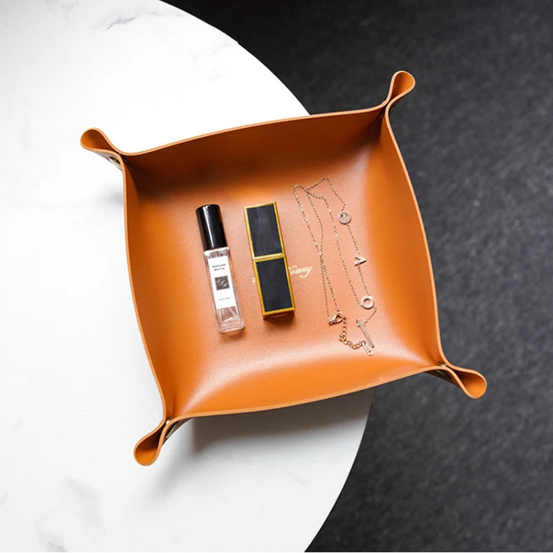 PVC Leather Storage Tray