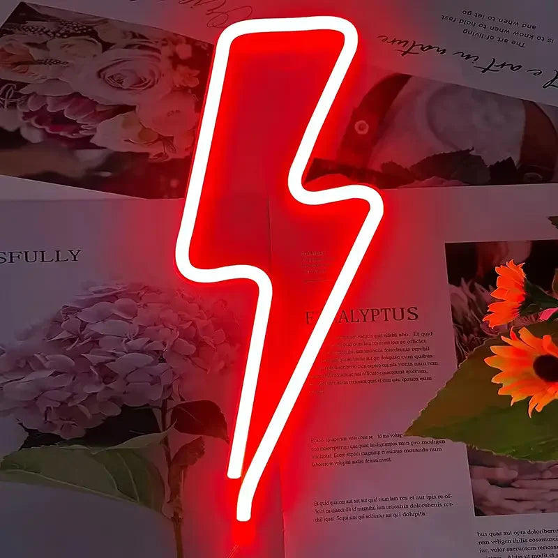 Lightning Bolt LED Neon Sign