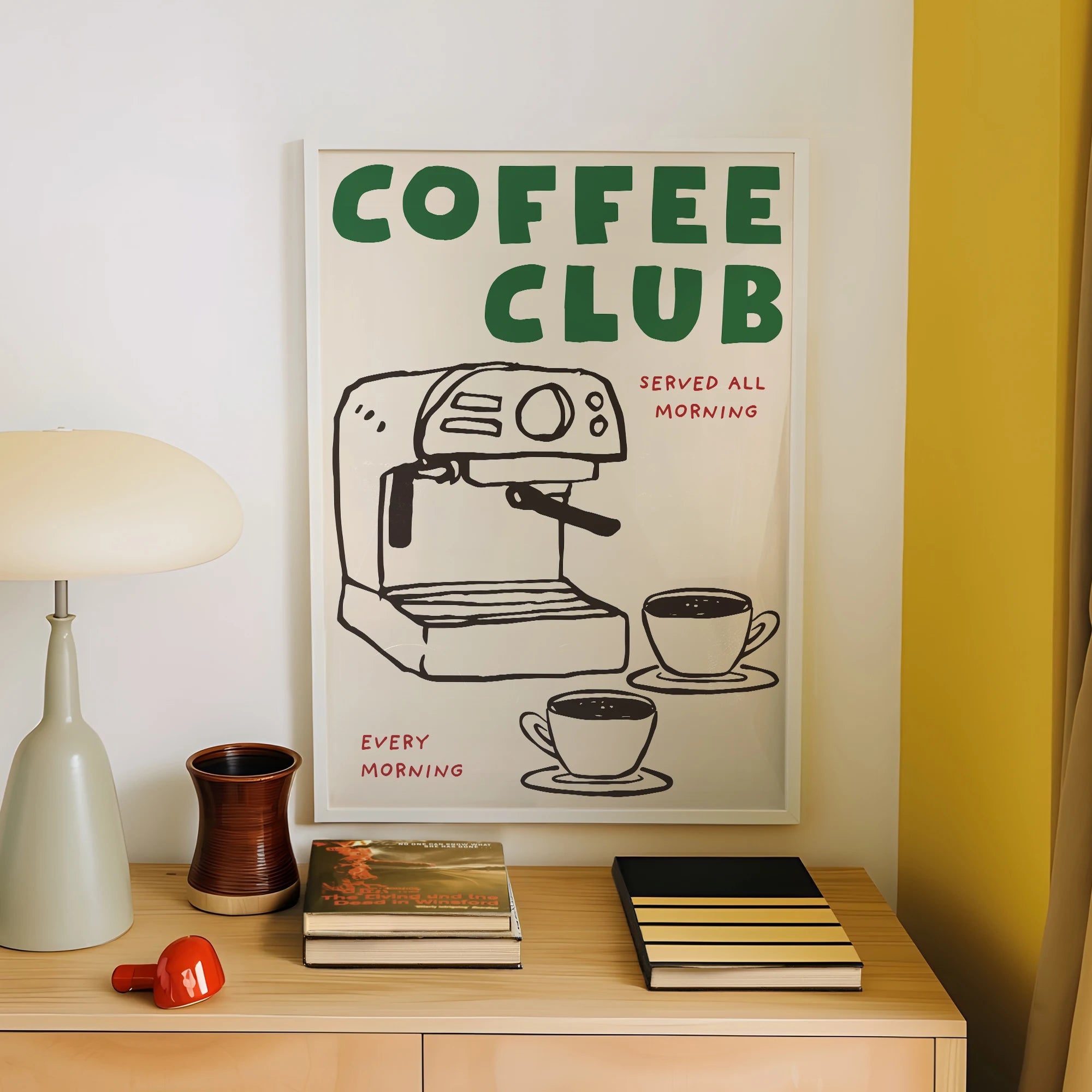 Coffee Club Vintage Print