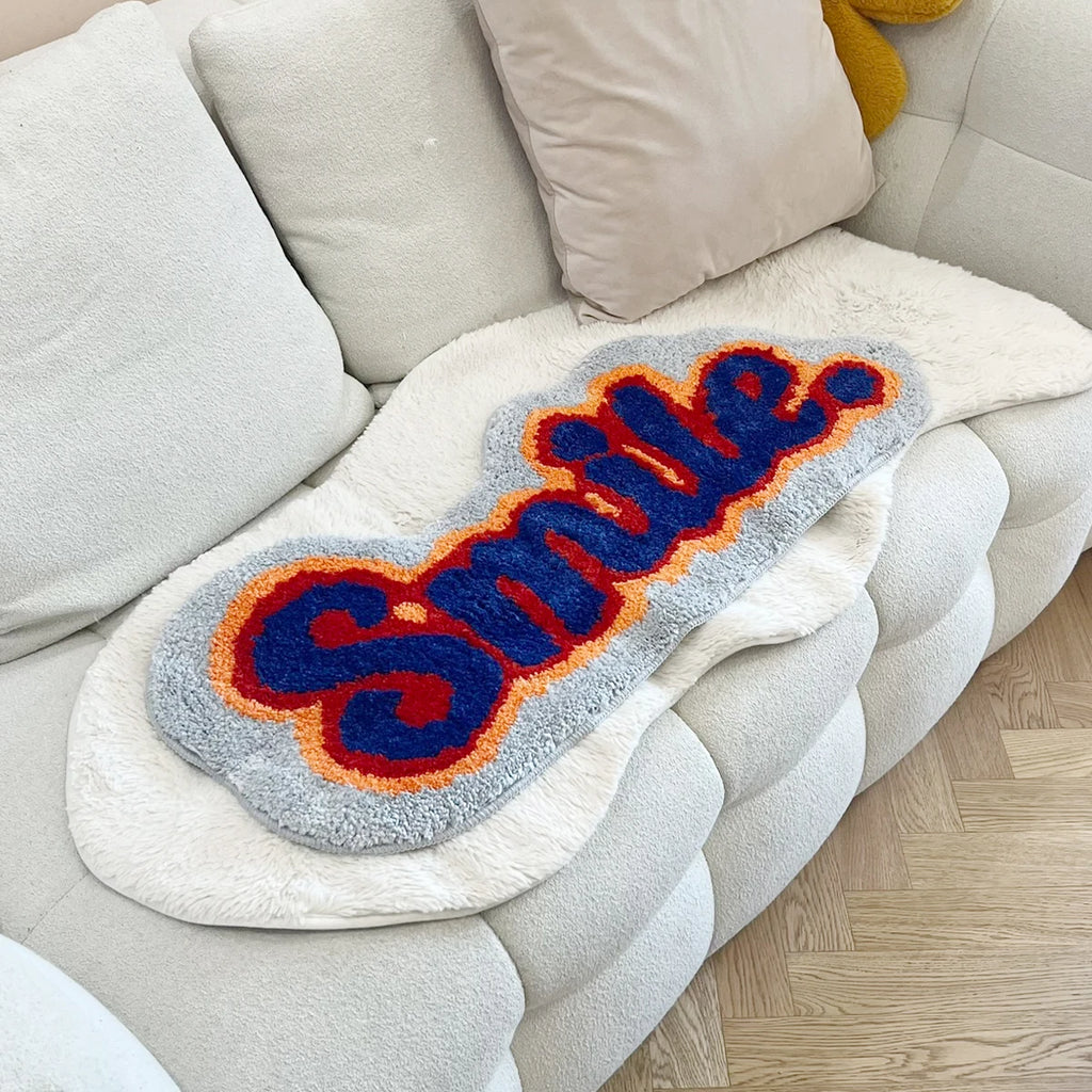 Smile Letter Flocking Rug