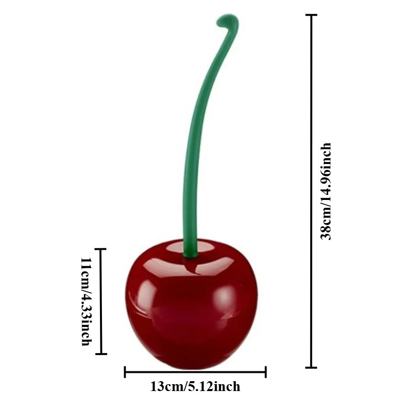 Cherry-Shaped Toilet Brush & Holder Set