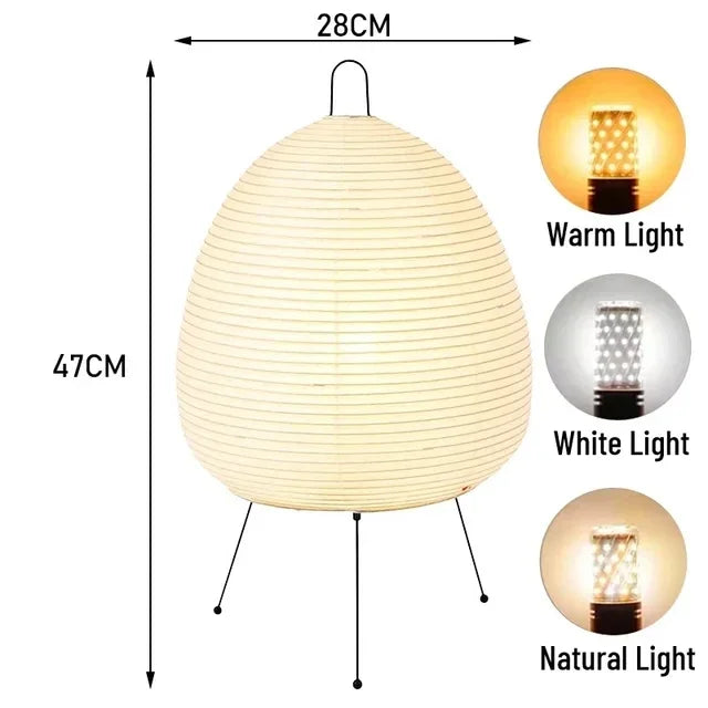 Wabi-Sabi Rice Paper Lamp