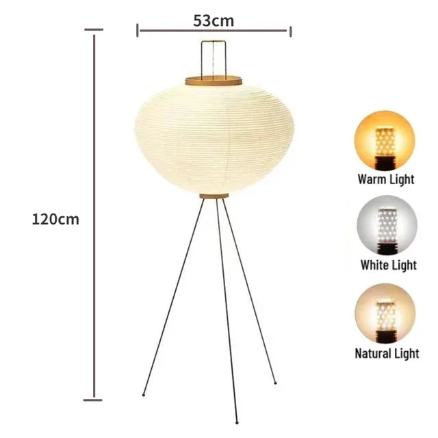 Wabi-Sabi Rice Paper Lamp