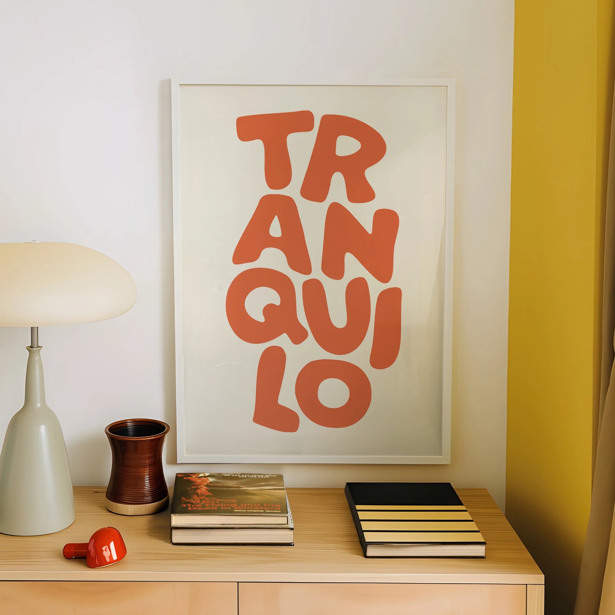 Boho "Tranquilo" Orange Art Print