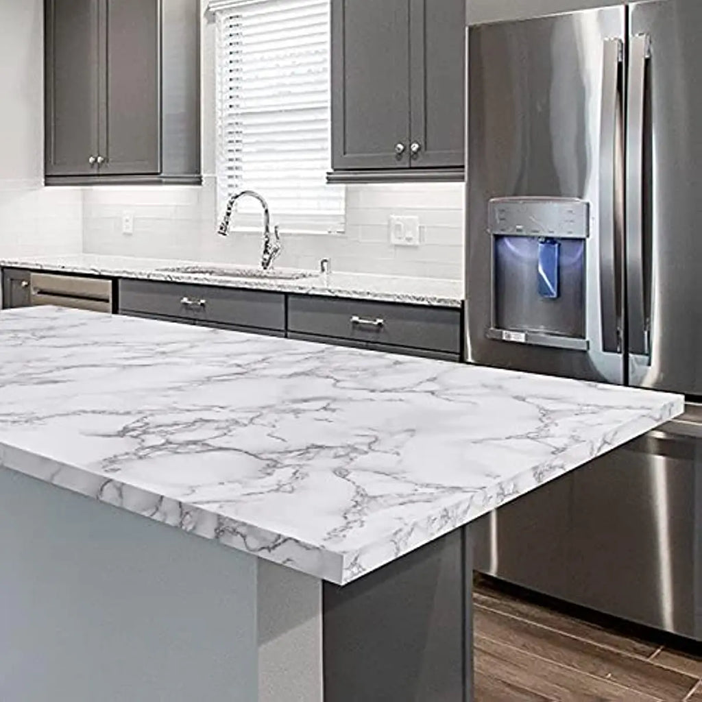 White Grey Marble Peel & Stick Contact Paper