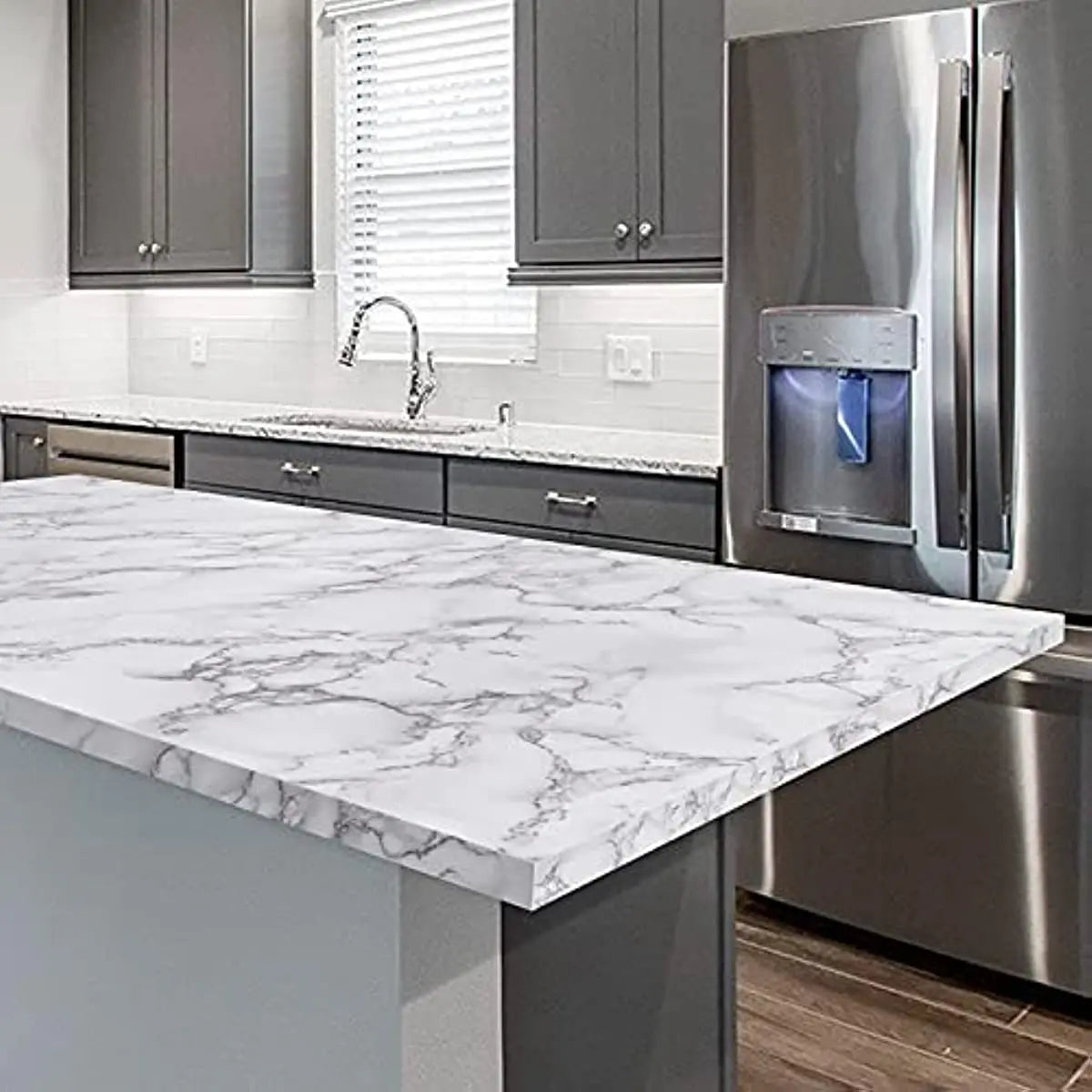 White Grey Marble Peel & Stick Contact Paper