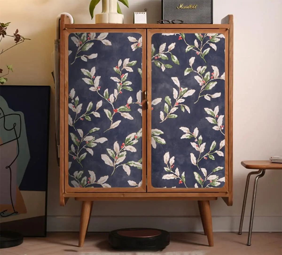 Vintage Botanical Leaf Peel & Stick Wallpaper