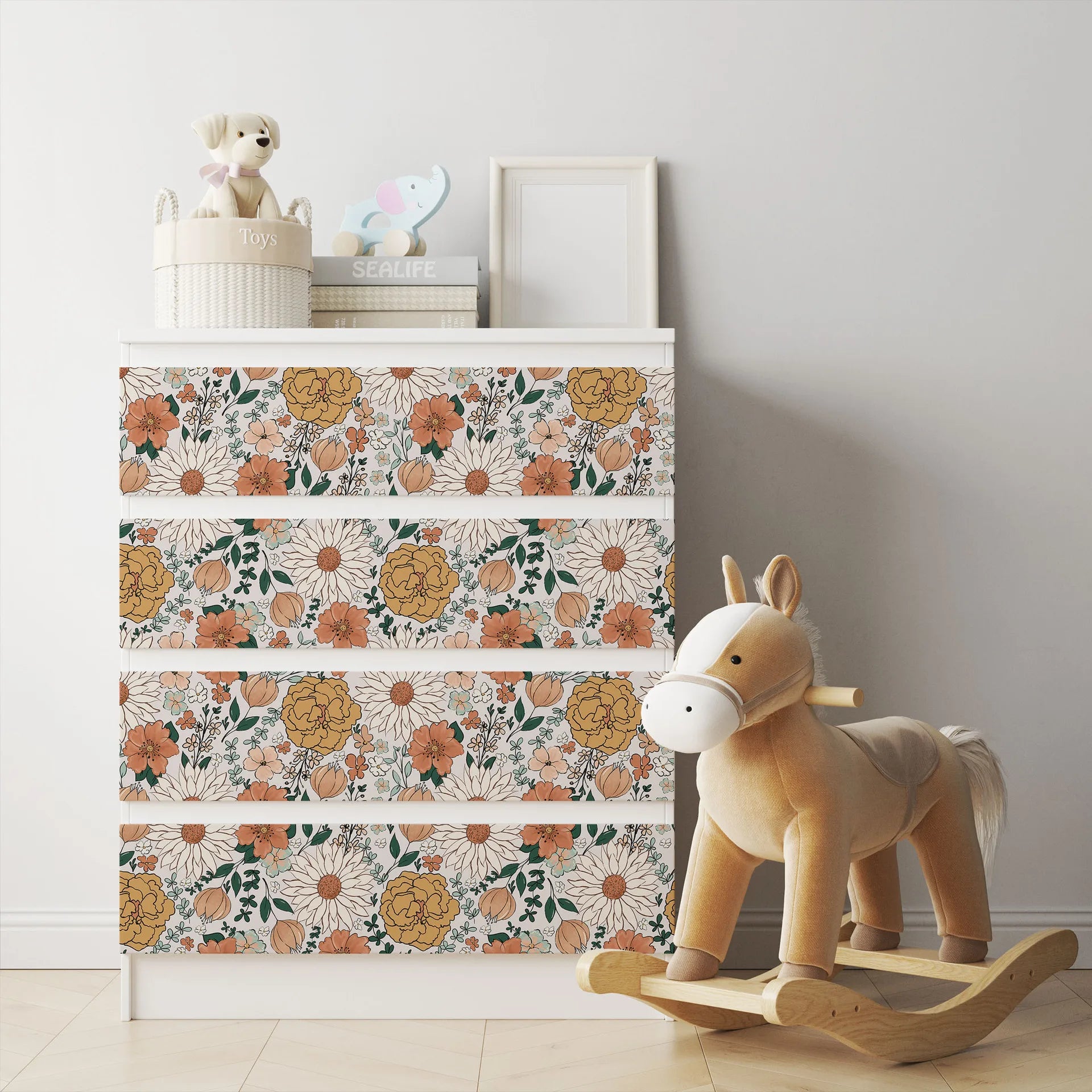 Retro Floral Peel & Stick Wallpaper