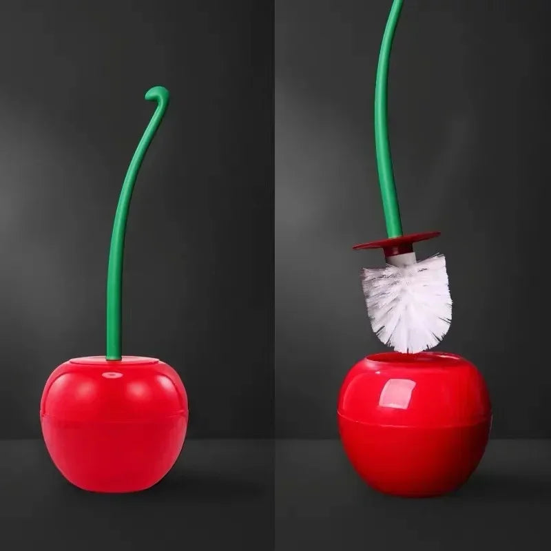 Cherry-Shaped Toilet Brush & Holder Set