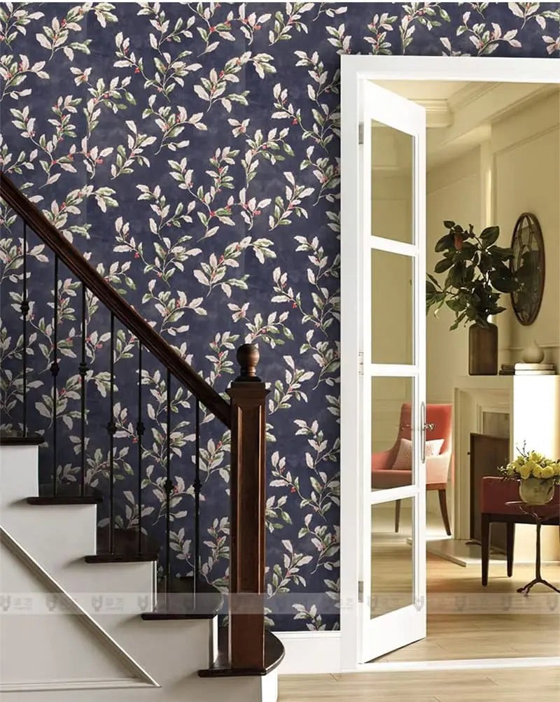 Vintage Botanical Leaf Peel & Stick Wallpaper