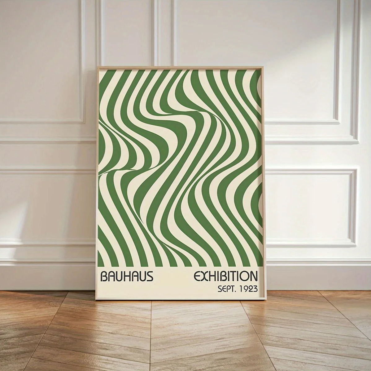 Green Bauhaus Geometric Art Prints