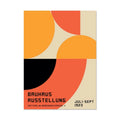 Orange Bauhaus Ausstellung Art Print