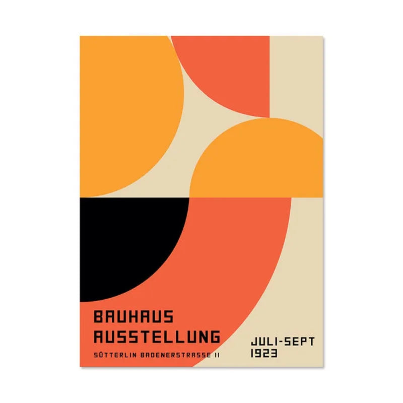 Orange Bauhaus Ausstellung Art Print