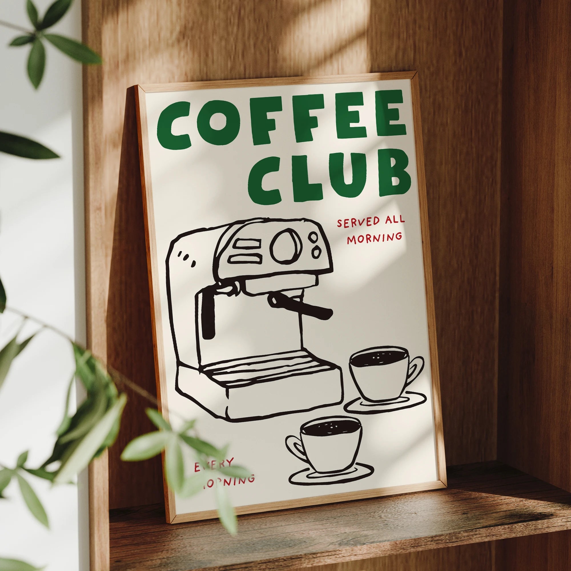 Coffee Club Vintage Print