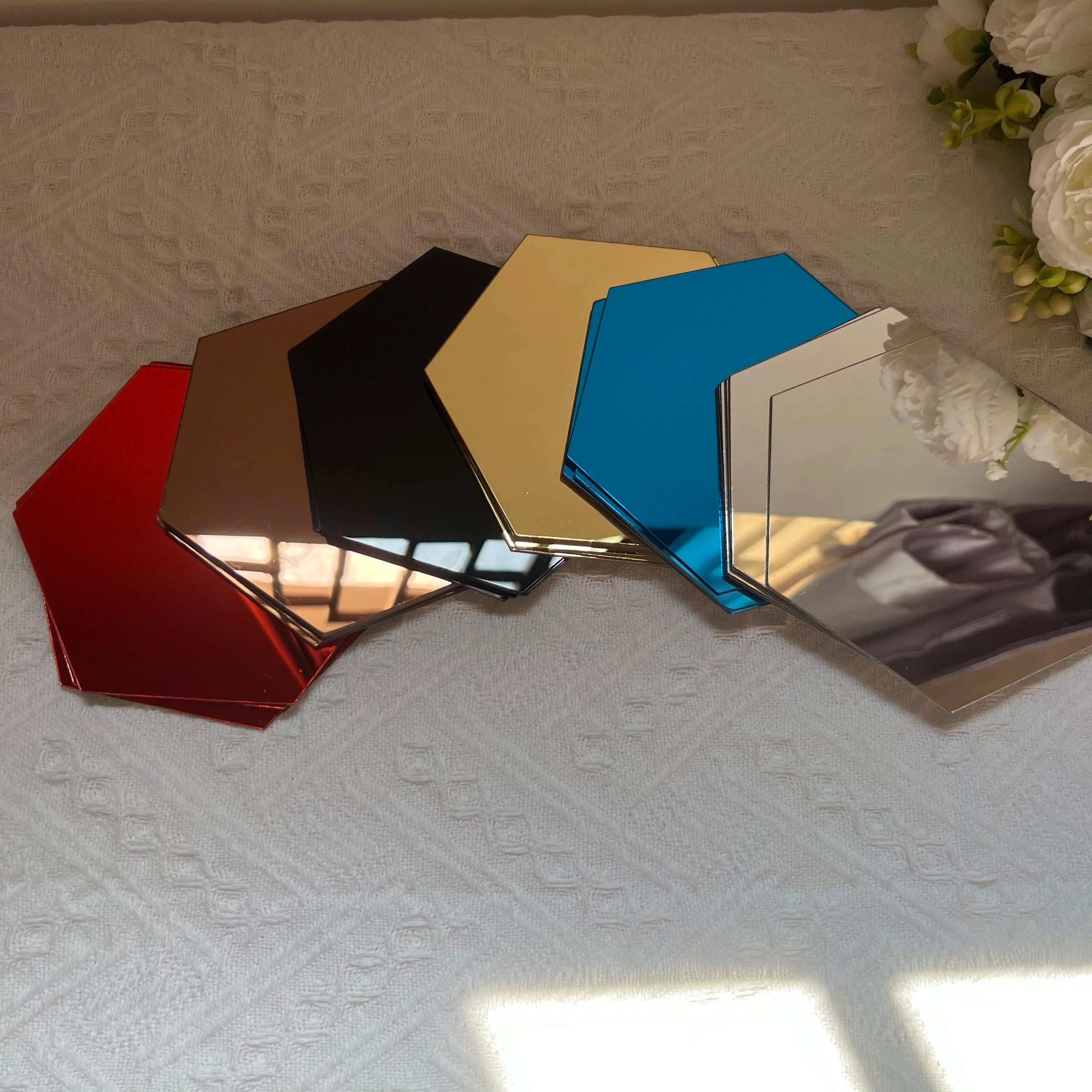 Hexagon 3D Mirror Wall Stickers